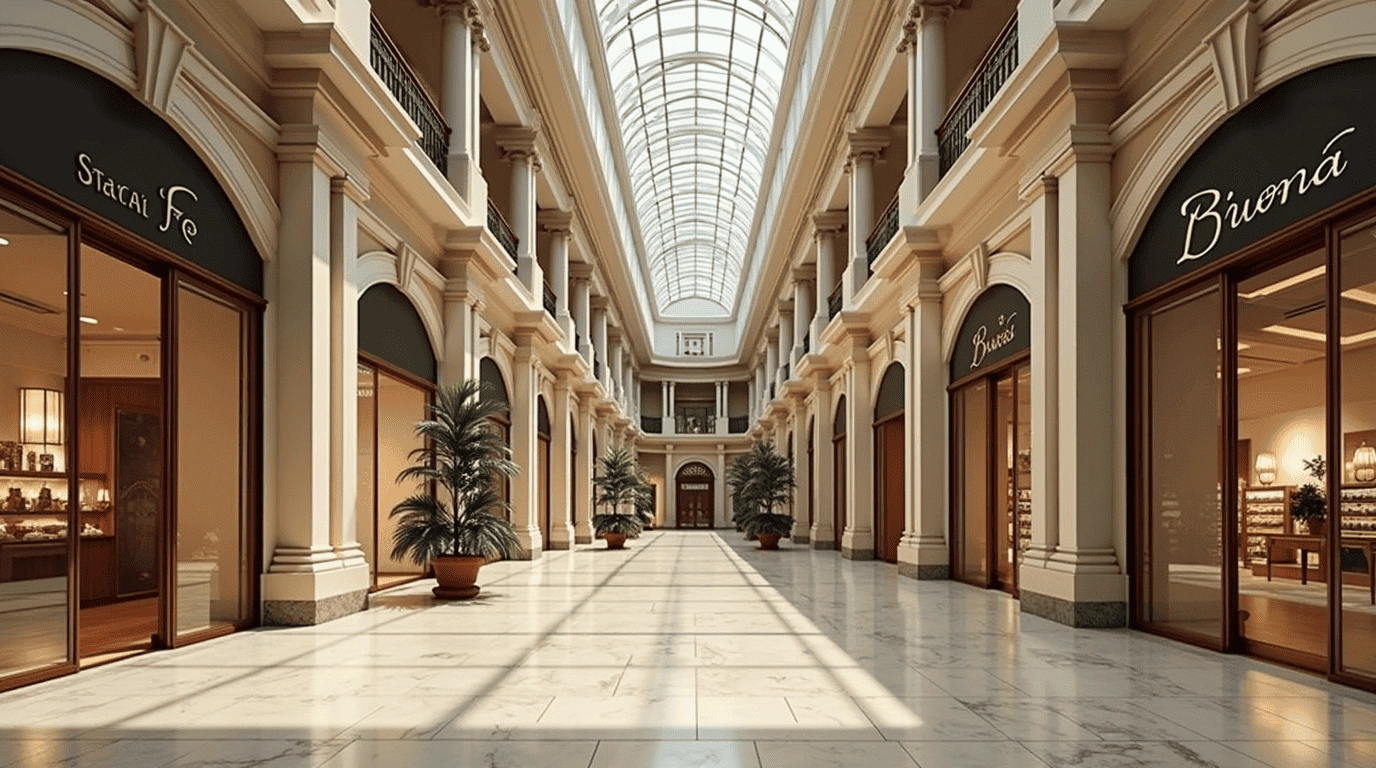 Дизайн проект торговый центр в стиле неоклассика