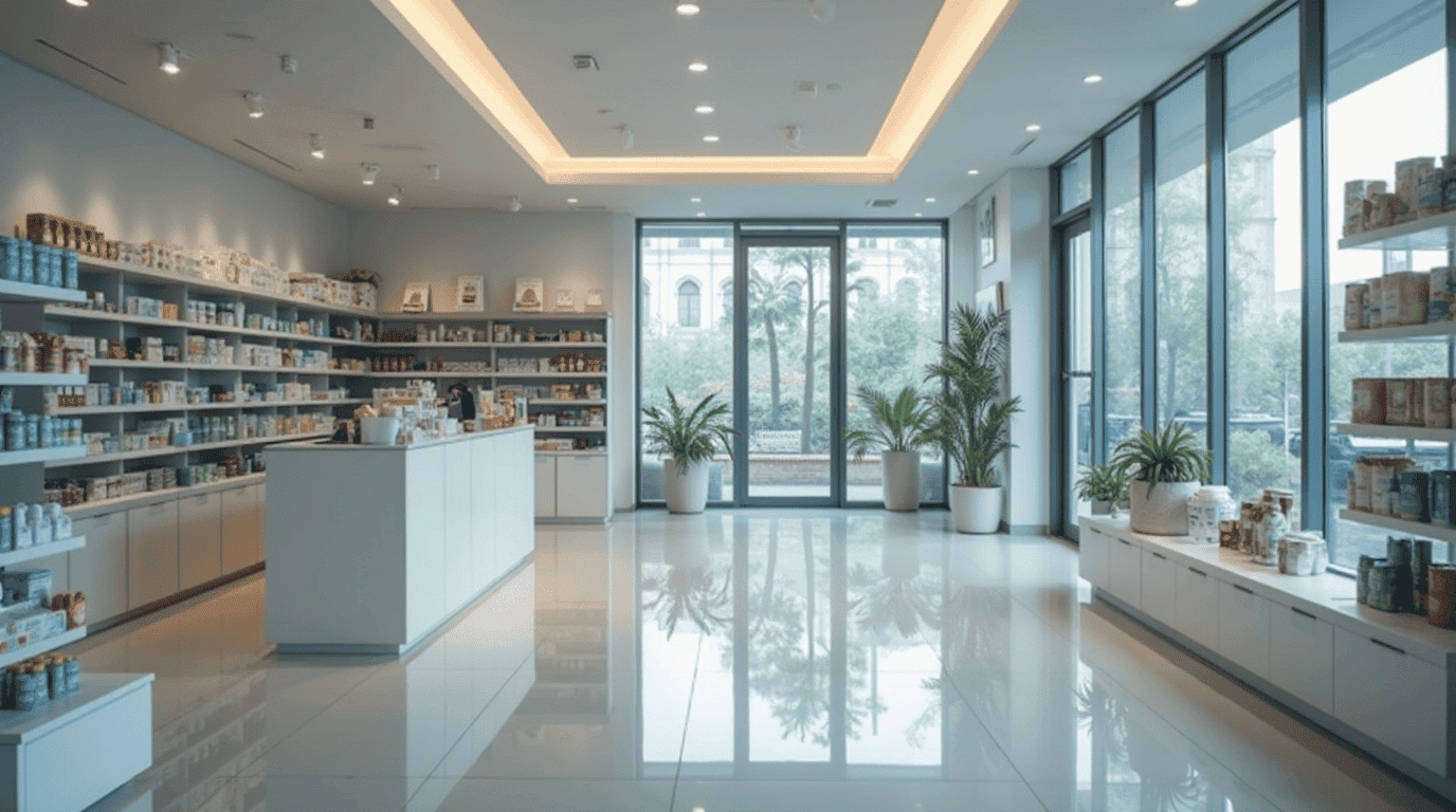 Дизайн проект аптека в стиле минимализм