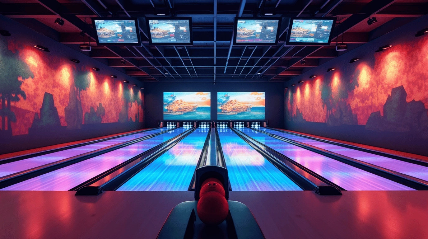 Дизайн проект боулинг в стиле минимализм