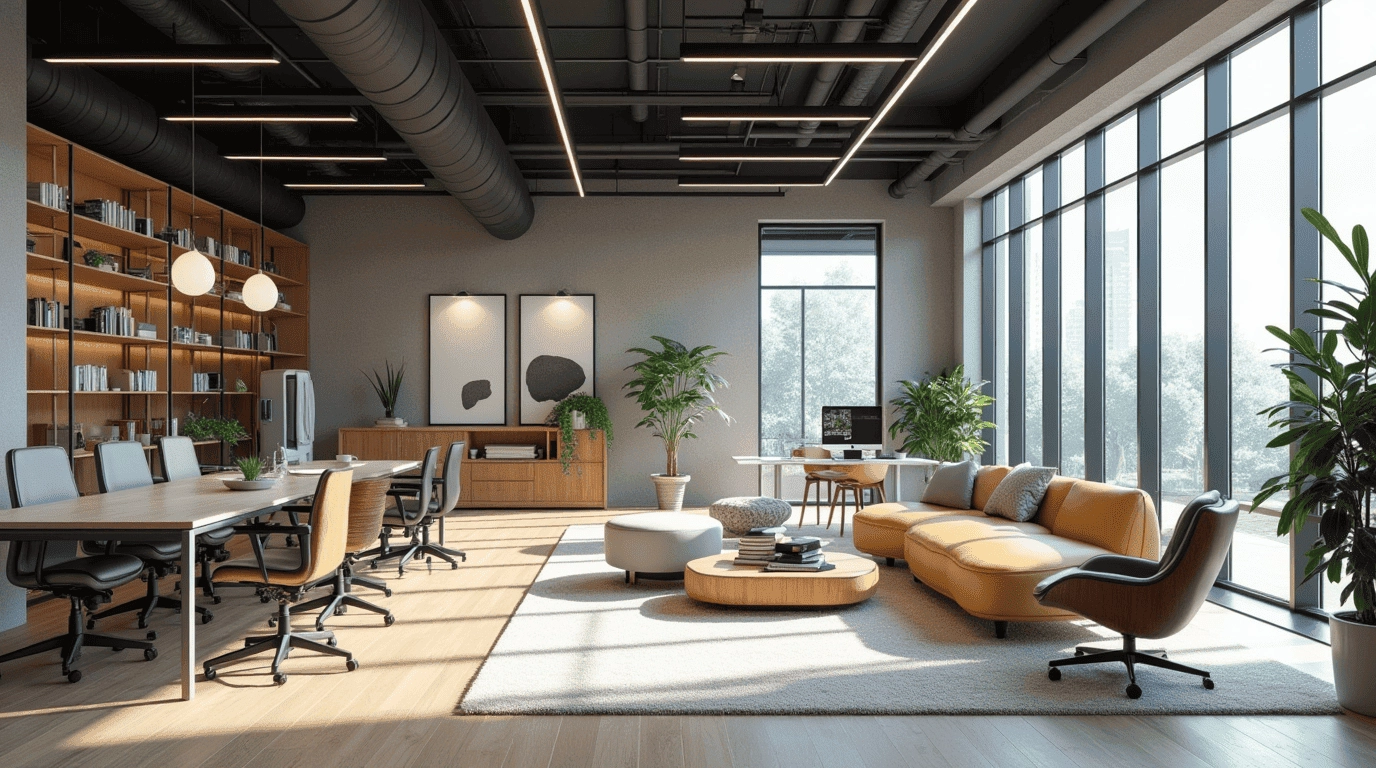 Дизайн проект Plug and play office в стиле минимализм