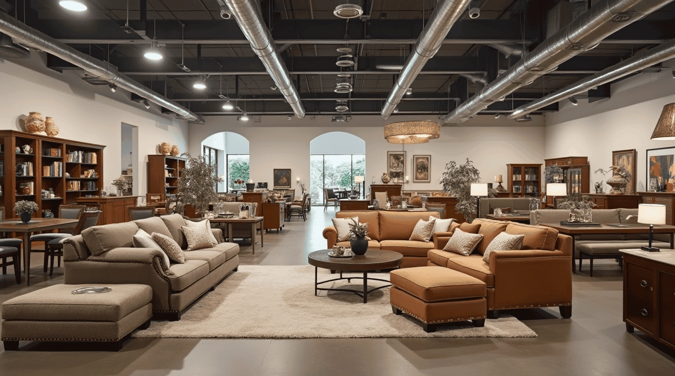 Дизайн проект мебельный магазин в стиле минимализм