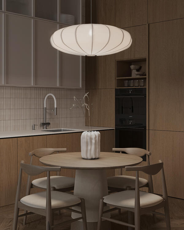 Главное пространство квартиры — кухня-гостиная.