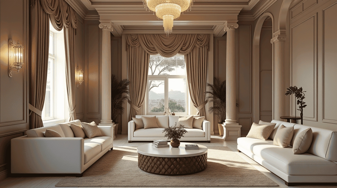 Дизайн проект гостиница в стиле неоклассика