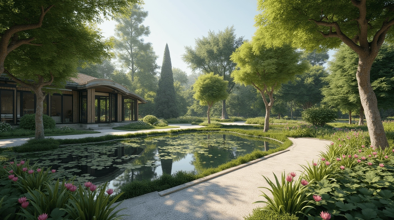 Дизайн проект ботанический сад в стиле неоклассика