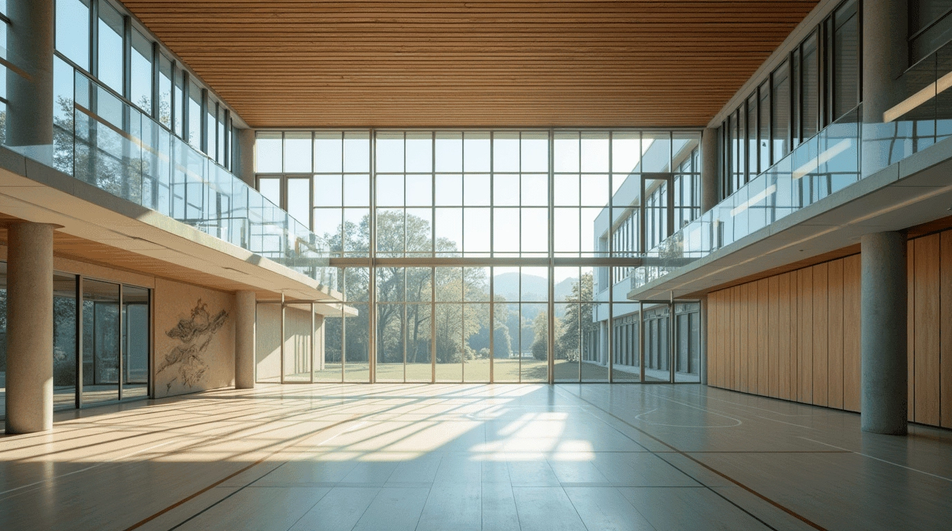 Дизайн проект cпортивная школа в стиле минимализм