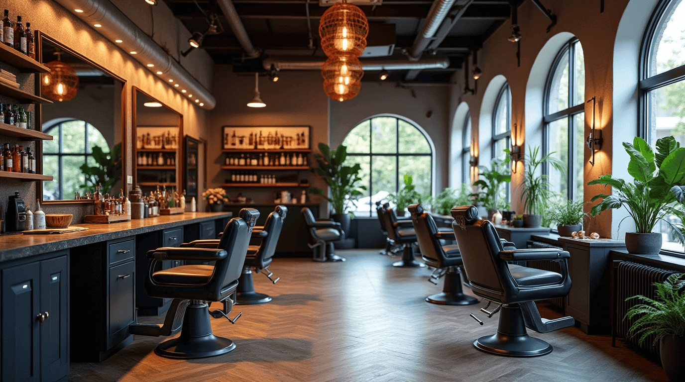 Дизайн проект барбершоп в стиле неоклассика