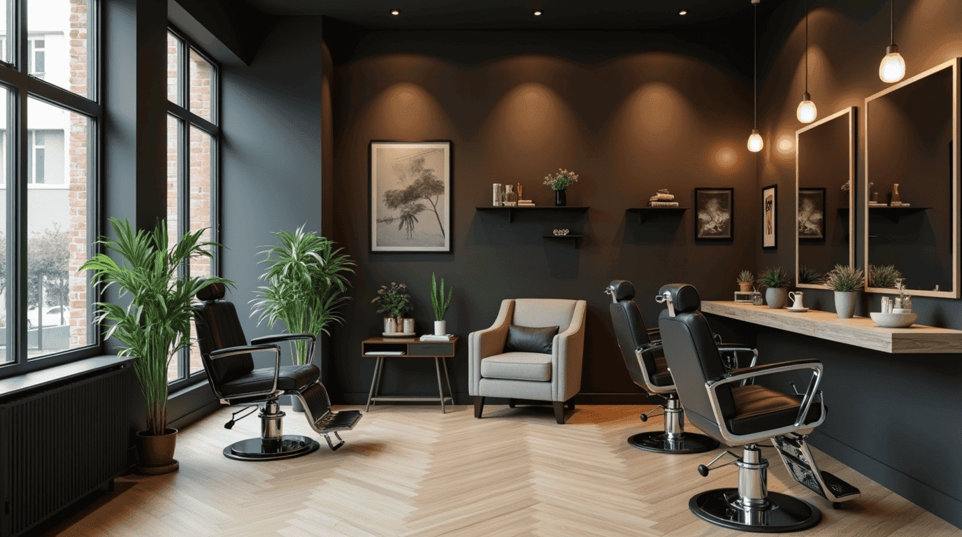 Дизайн проект барбершоп в стиле минимализм