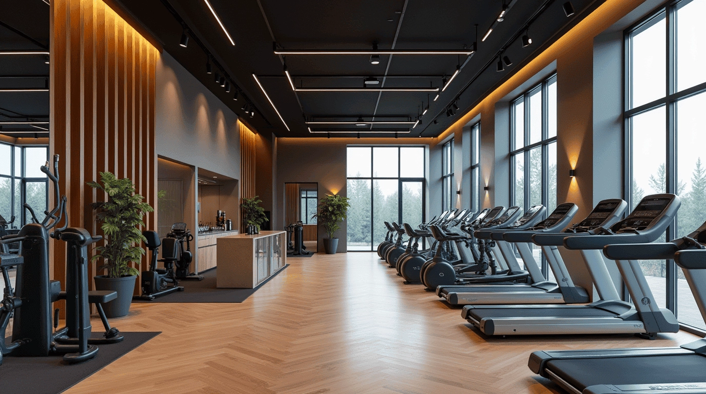 Дизайн проект фитнес-клуб в стиле неоклассика