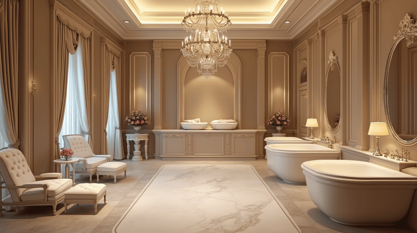 Дизайн проект cпа-салон в стиле неоклассика