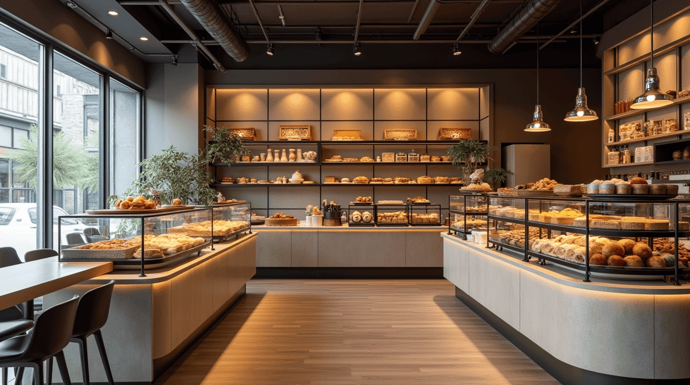 Дизайн проект пекарня в стиле минимализм