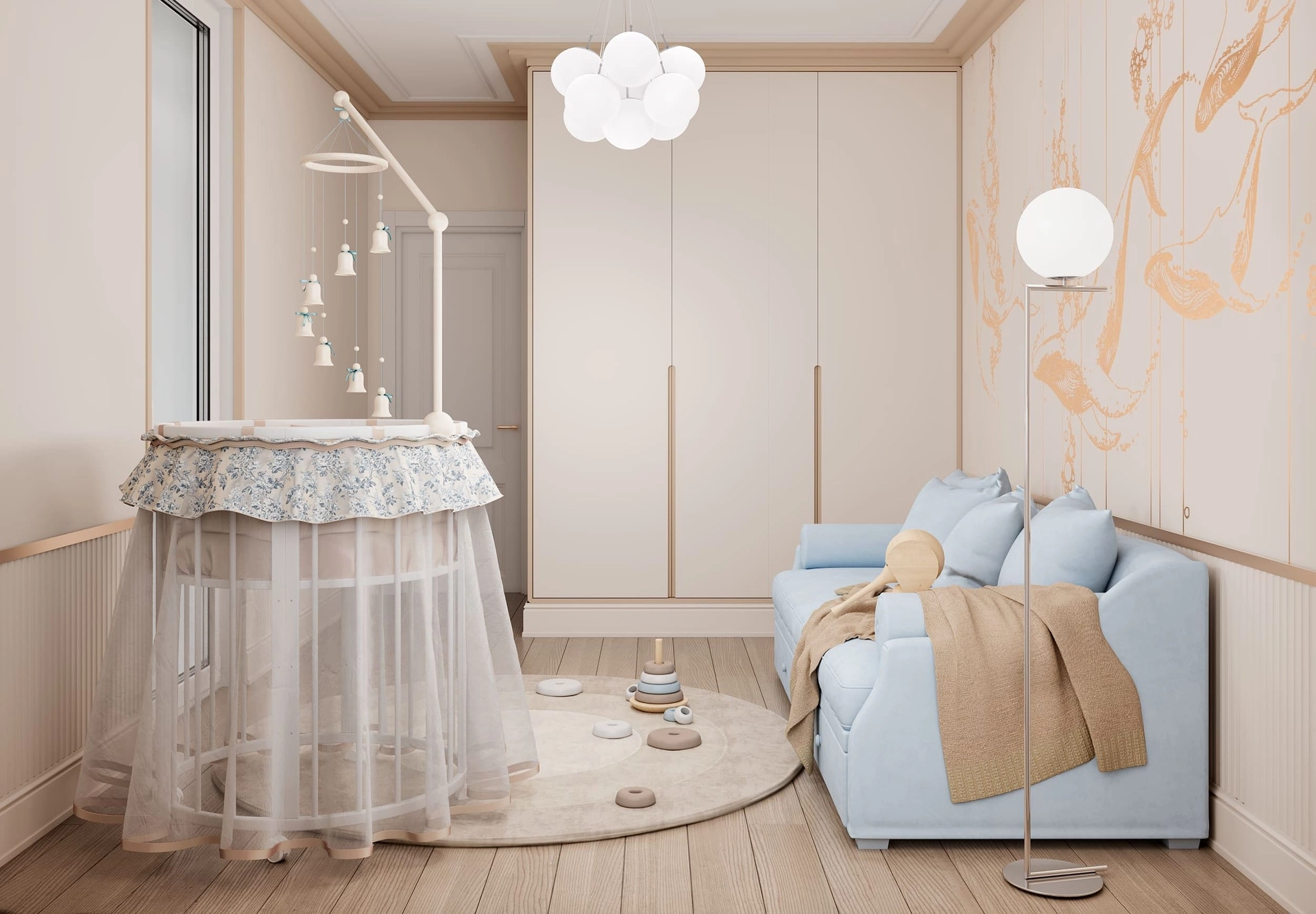 Дизайн проект игровой в стиле неоклассика