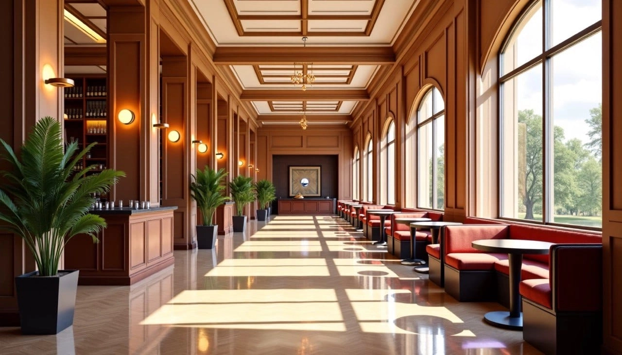 Дизайн проект фудкорт в стиле неоклассика