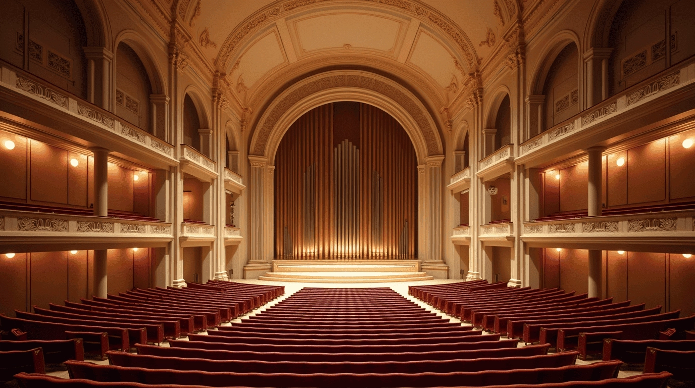 Дизайн проект концертный зал в стиле неоклассика