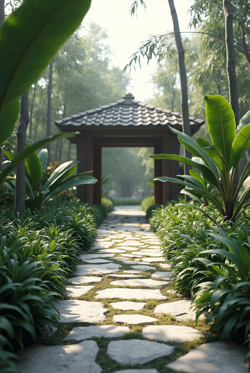 Дизайн проект ботанический сад в стиле минимализм