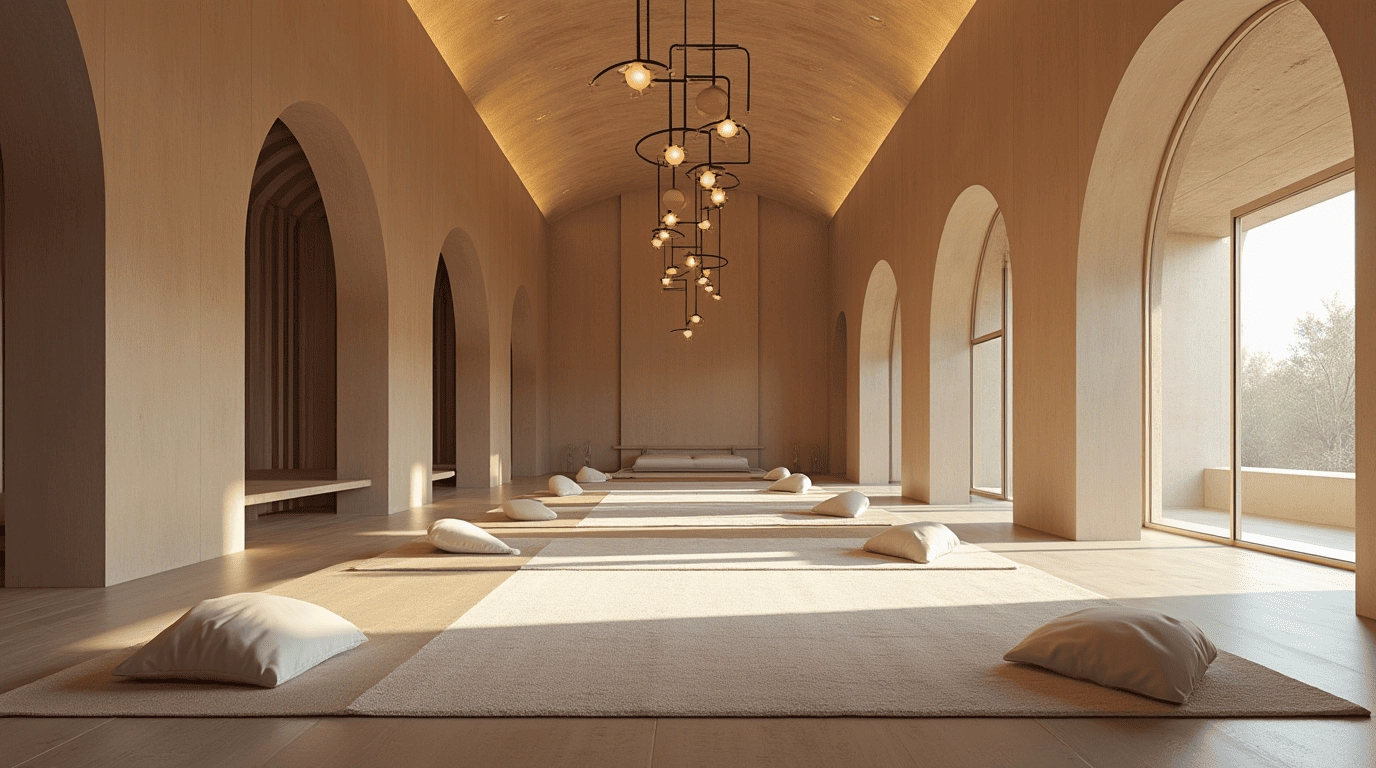 Дизайн проект студия медитации в стиле неоклассика