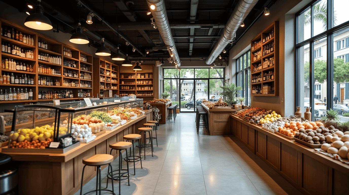 Дизайн проект мини-маркет в стиле минимализм