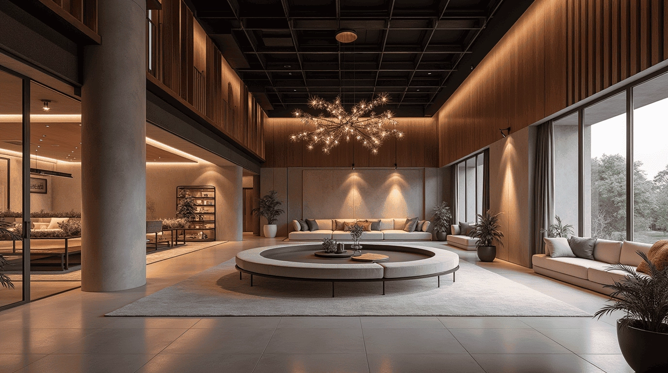 Дизайн проект батутный центр в стиле неоклассика