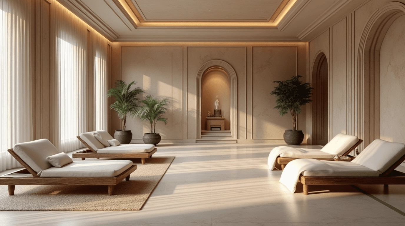 Дизайн проект центр релаксации в стиле неоклассика