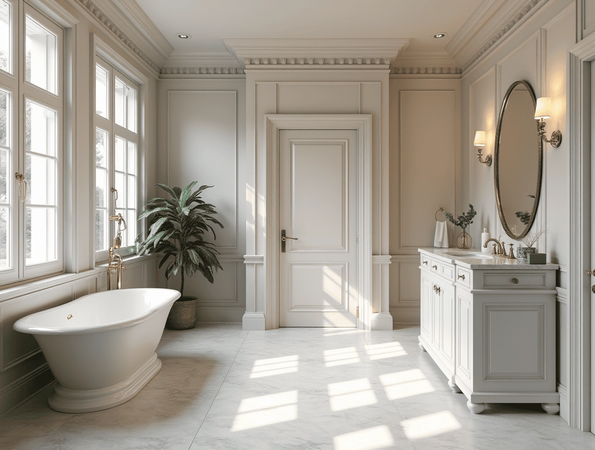 Дизайн проект мастер ванной в стиле неоклассика
