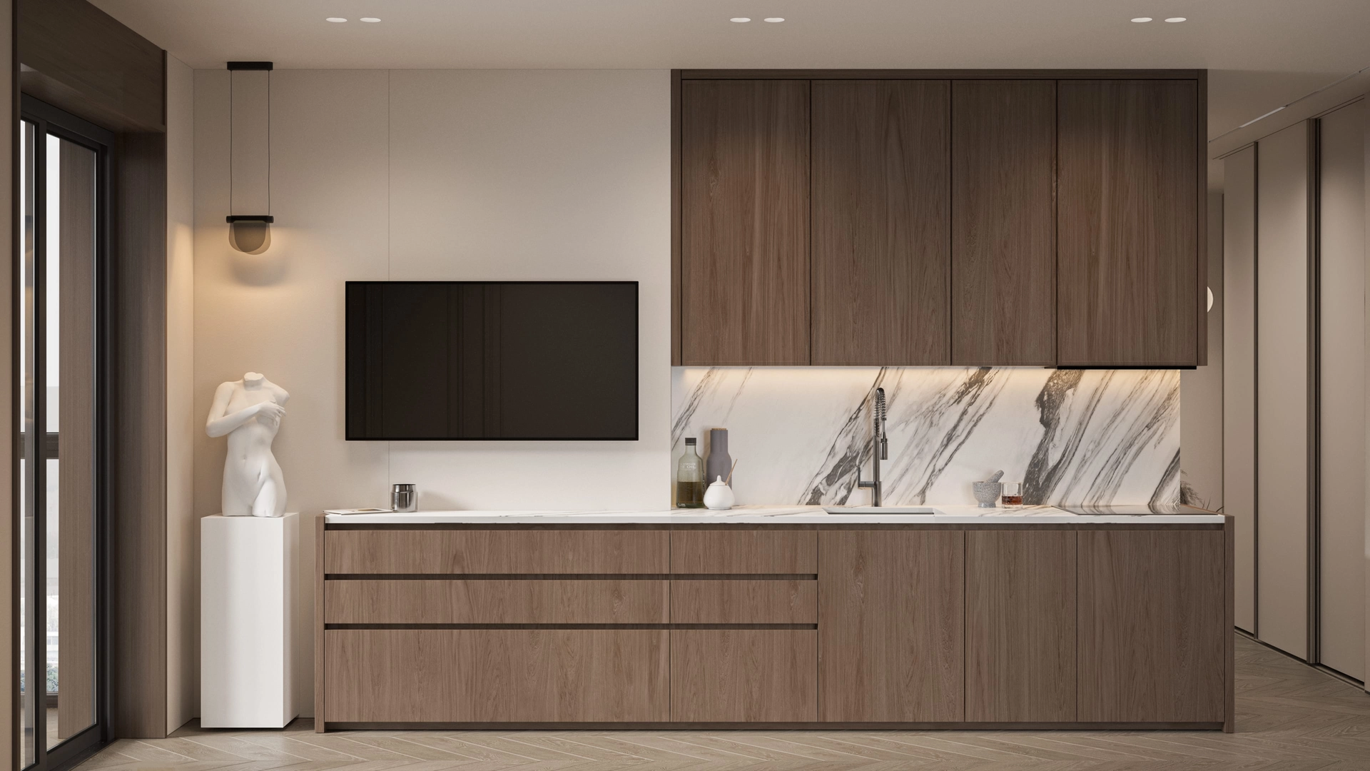 Дизайн проект кухни в стиле неоклассика