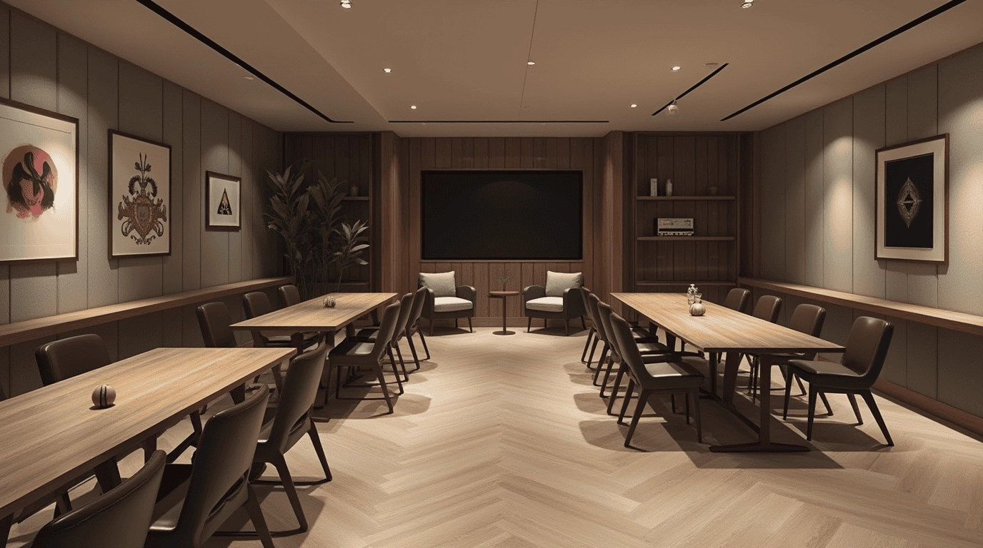 Дизайн проект клуб настольных игр в стиле минимализм