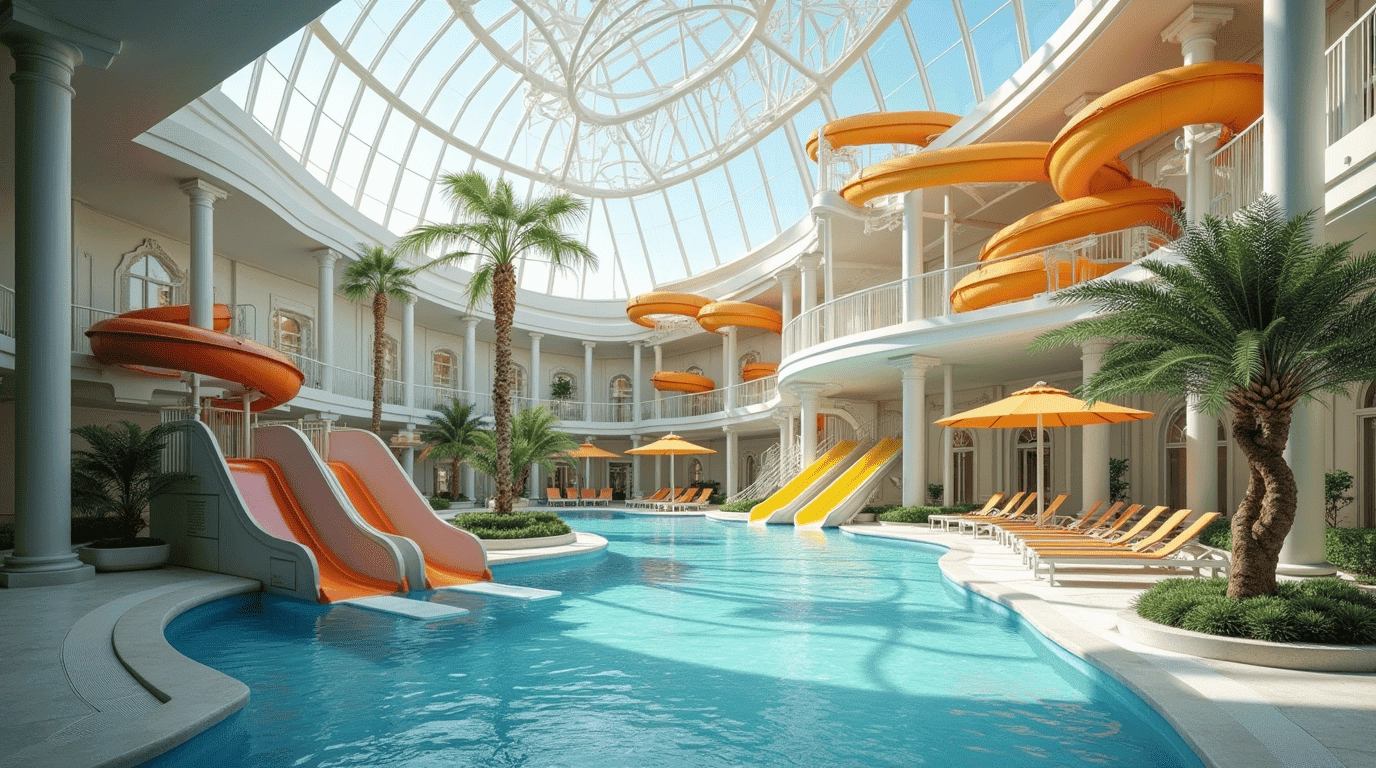 Дизайн проект аквапарк в стиле неоклассика