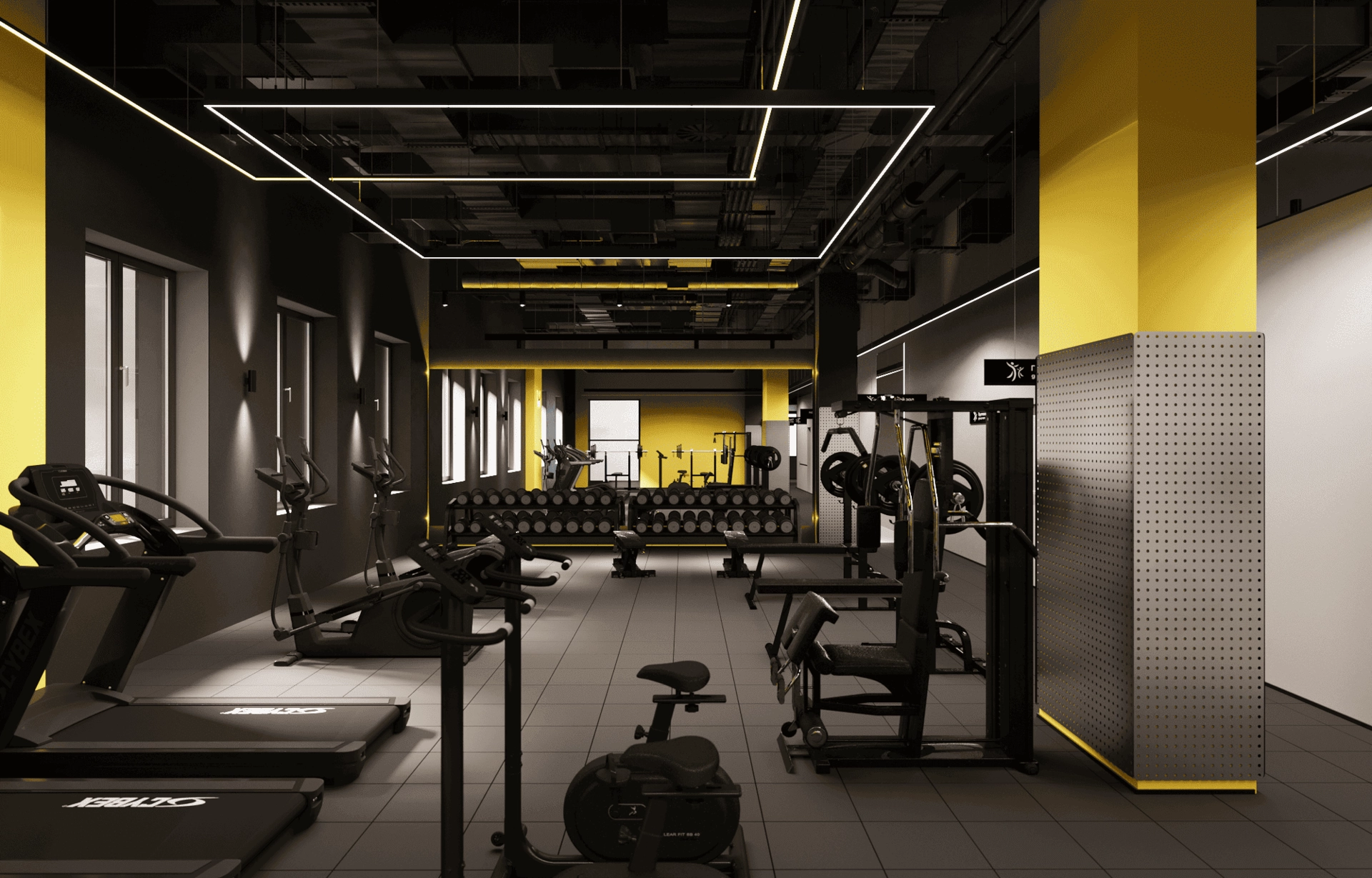 Дизайн проект тренажерный зал