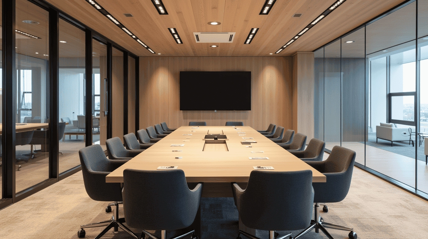Дизайн проект конференц-зал в стиле минимализм