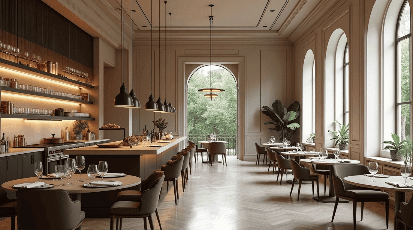 Дизайн проект кулинарии в стиле неоклассика