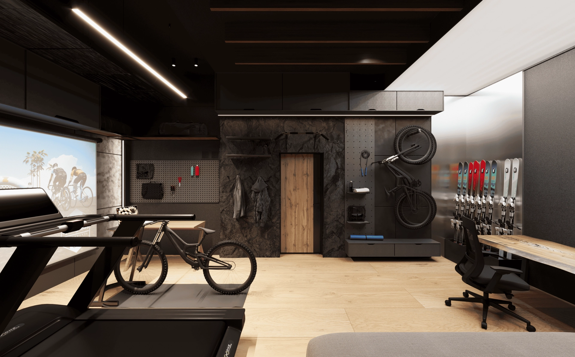 Дизайн проект гаража в стиле неоклассика