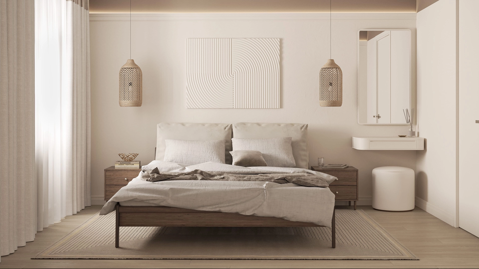 Дизайн проект гостевой спальни в стиле минимализм