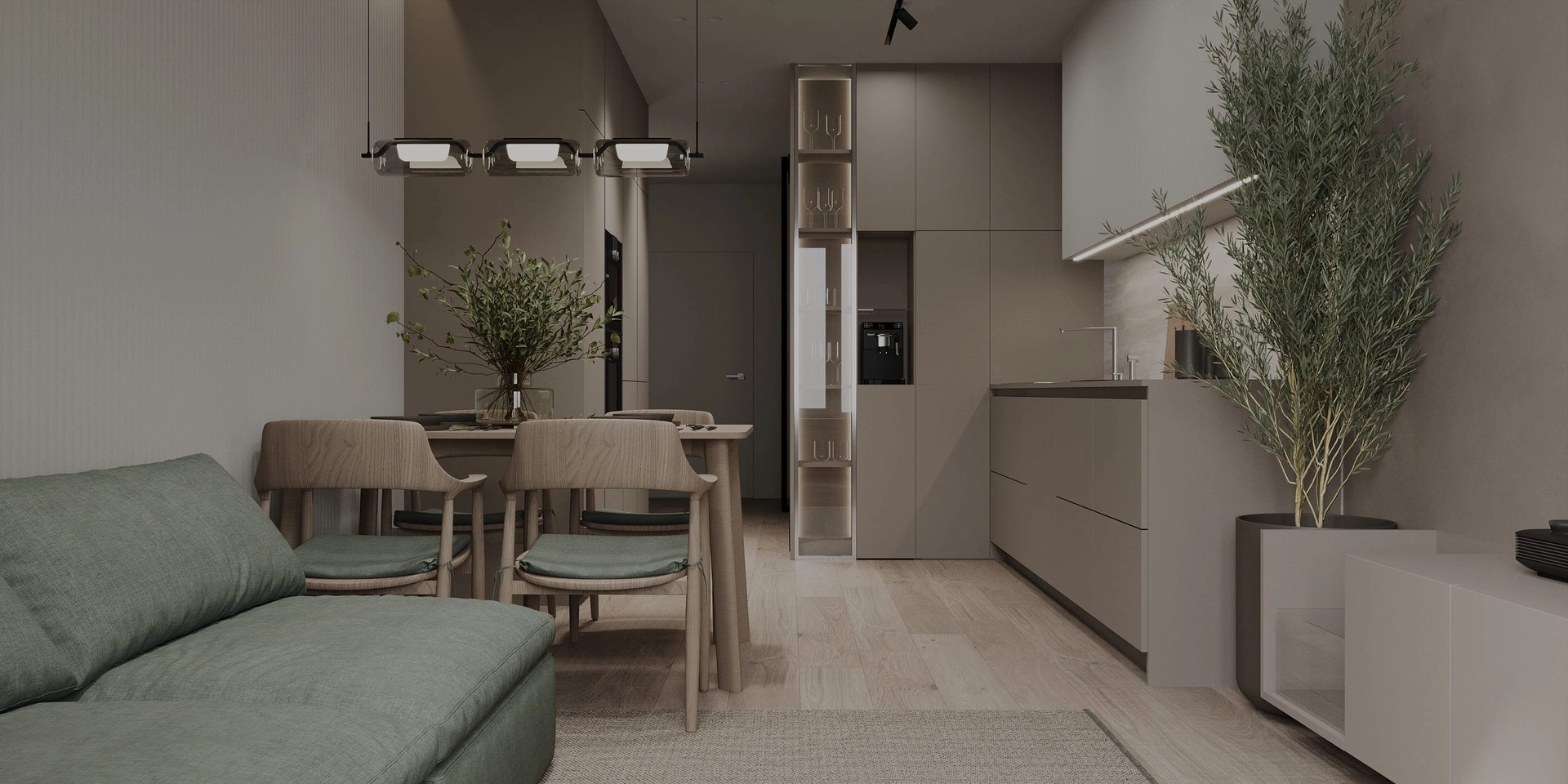 Дизайн проект четырехкомнатной квартиры в стиле минимализм