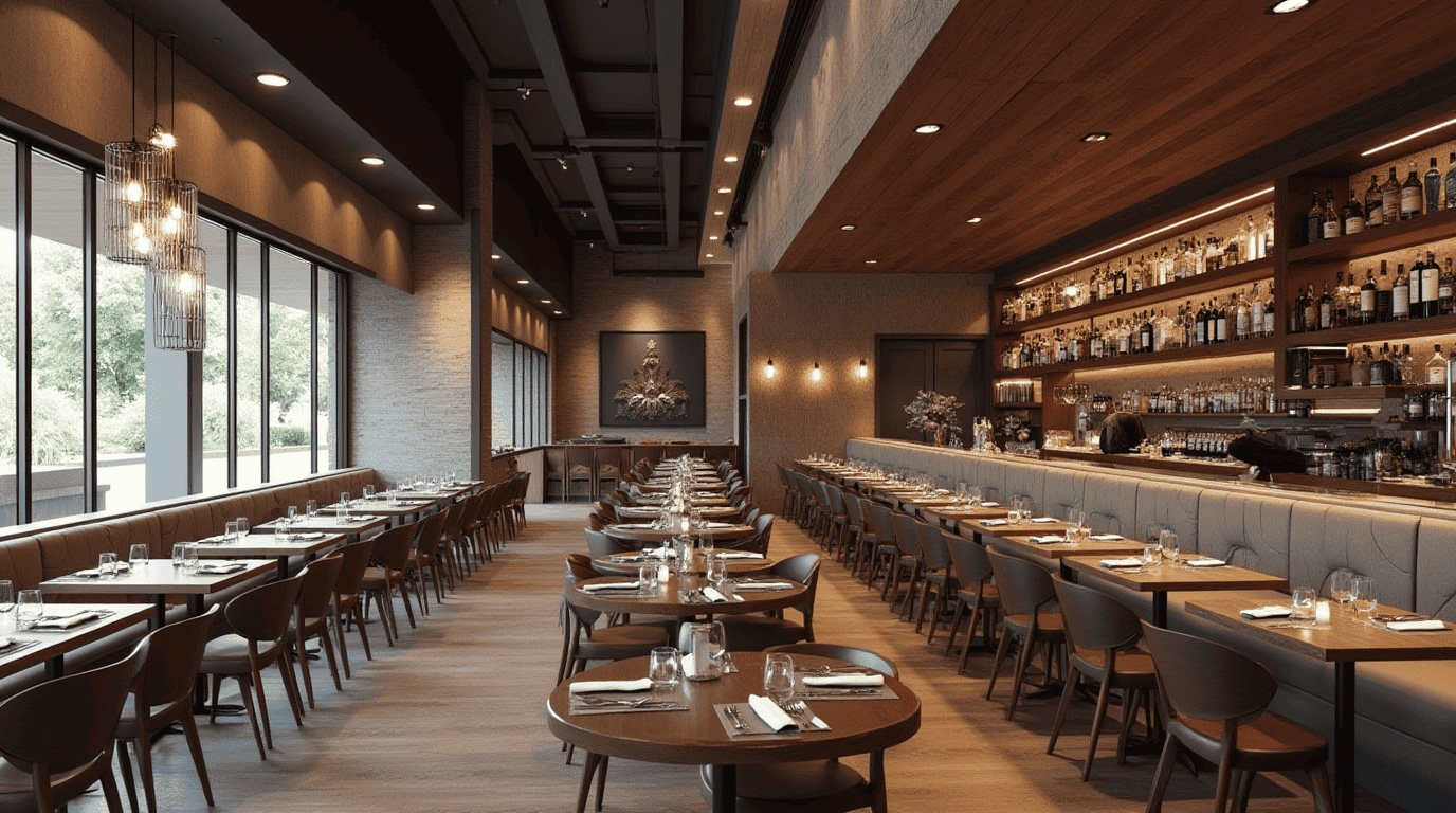 Дизайн проект ресторан в стиле неоклассика