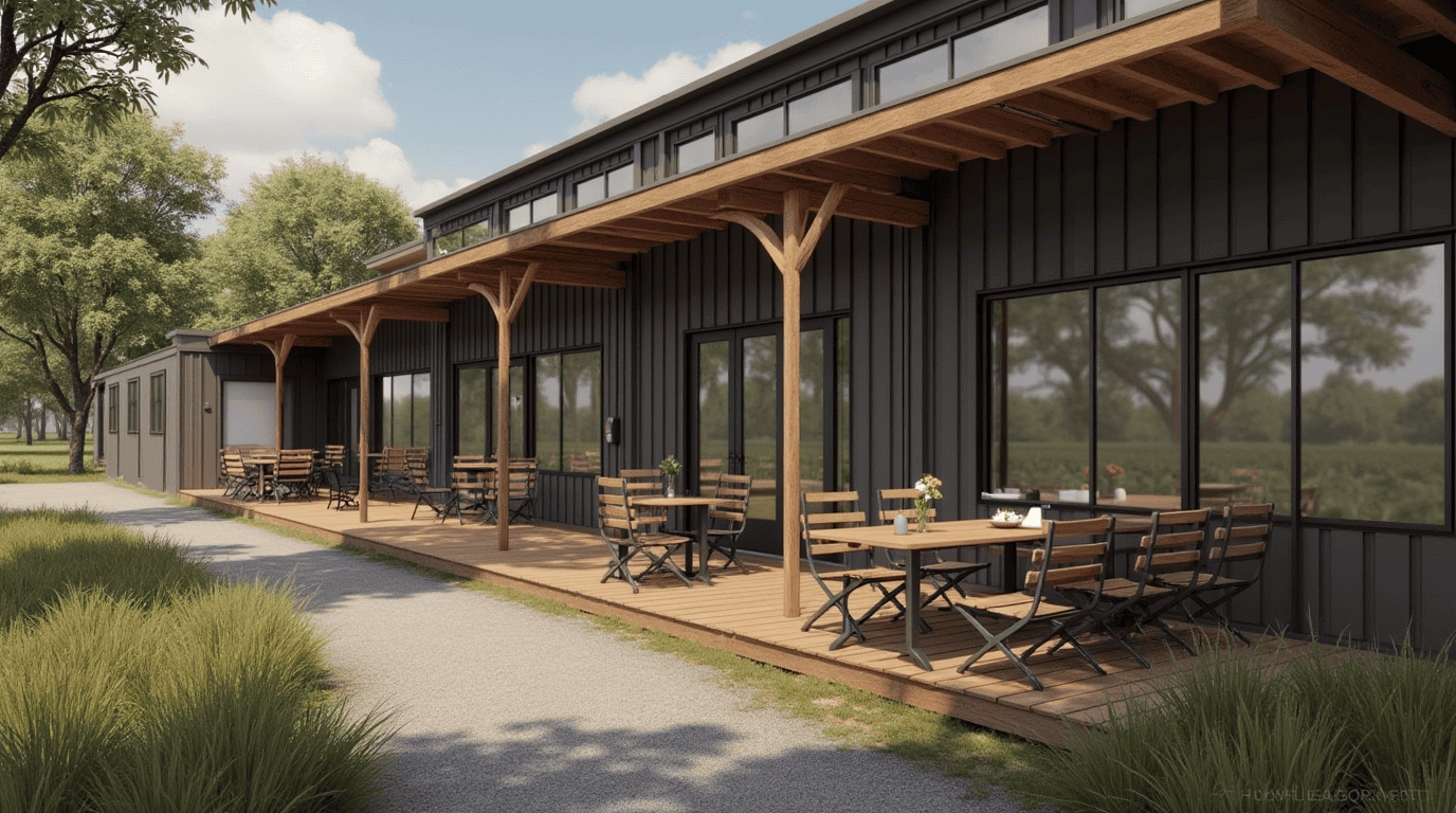 Дизайн проект охотничий центр в стиле минимализм