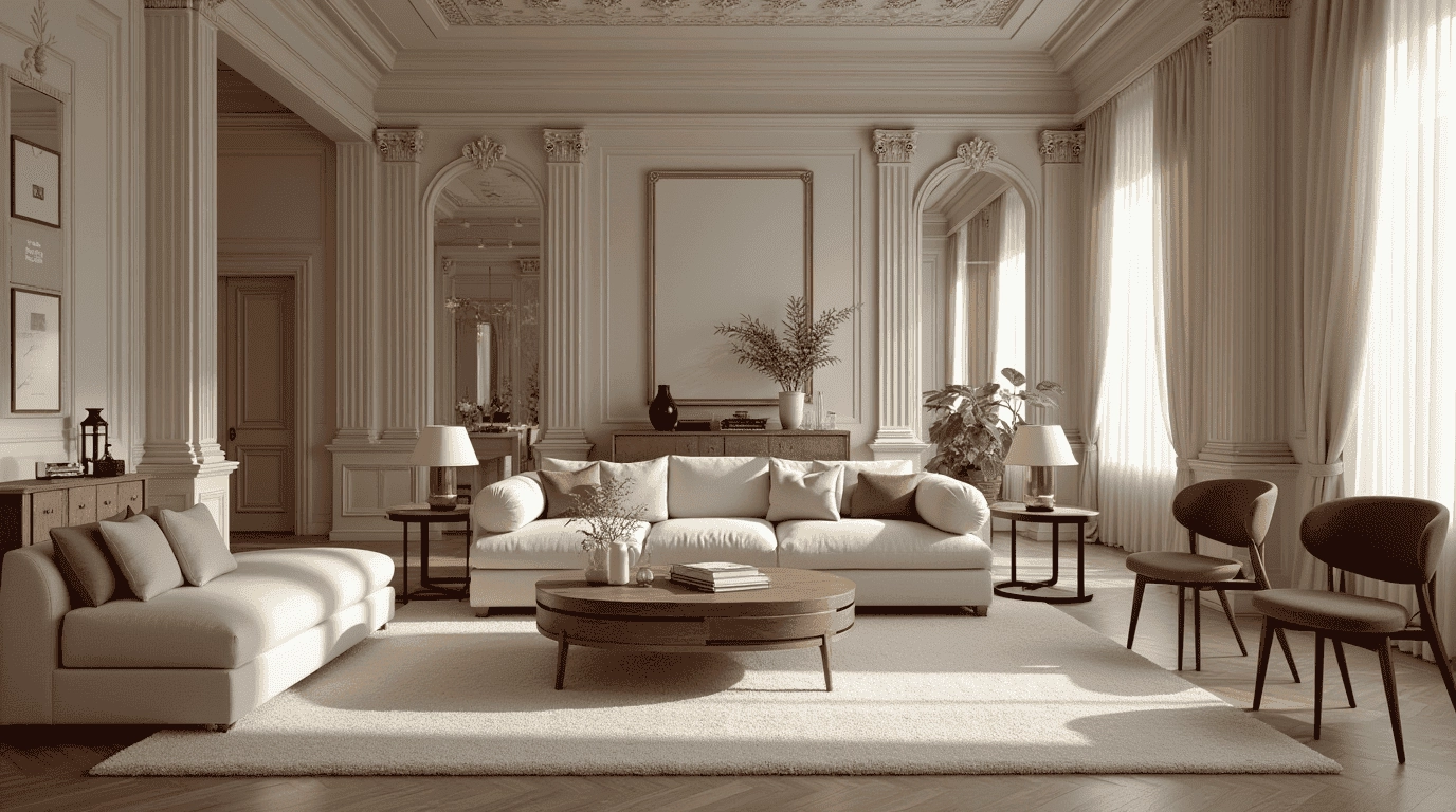 Дизайн проект мебельный магазин в стиле неоклассика