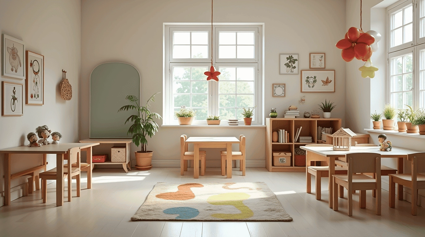 Дизайн проект детский игровой зал в стиле неоклассика